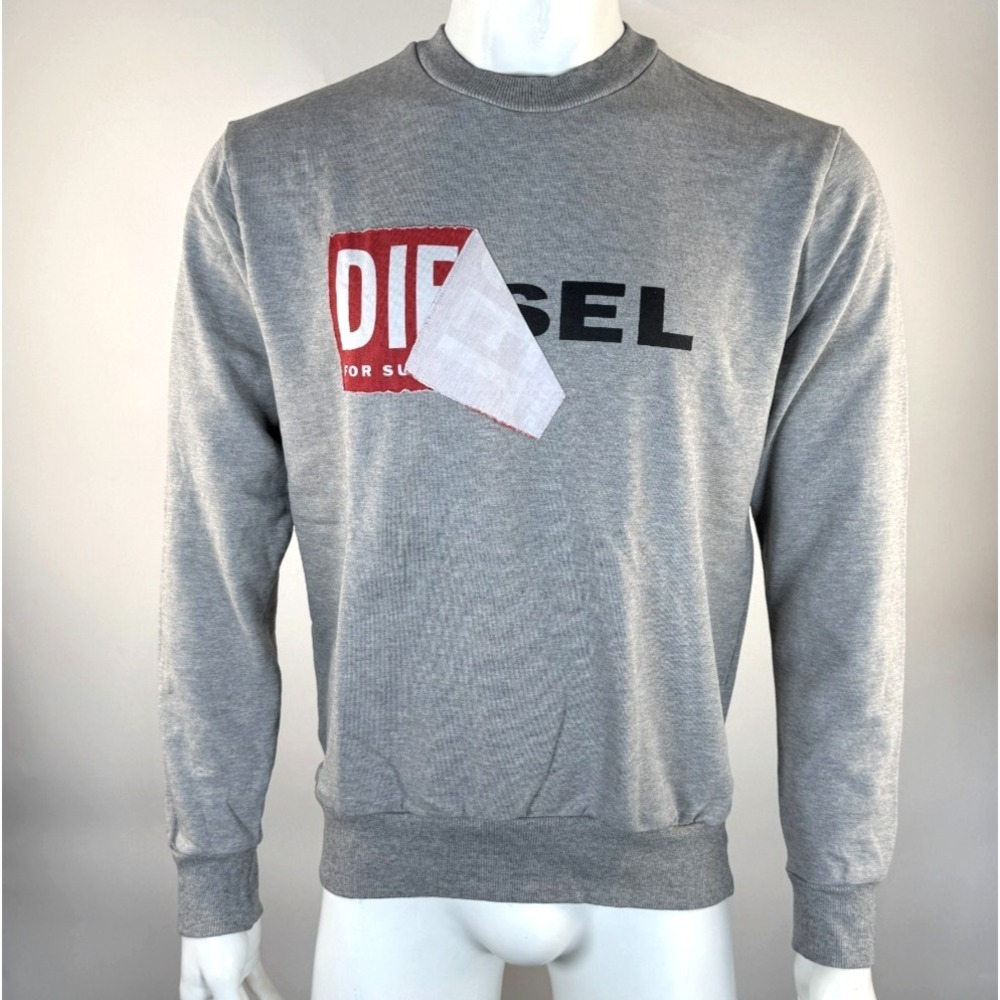 Diesel S-Samy Felpa Pullover Sweatshirt Mens M EUC Long Sleeve Crew Neck Cotton‎
